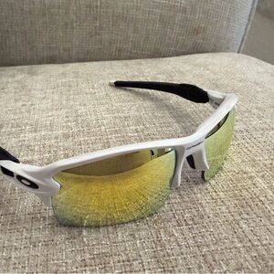 Oakley Sunglasses with White Frame and Yellow Lenses